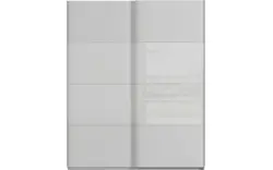 Goossens kledingkast finca combi glans mat glas grijs hoogwaardig meubelplaat - 8244437-{merk}-finca-combi-sts-grijs-schuifdeuren-02